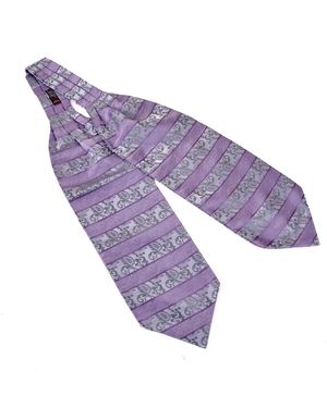 DAVID WEJ Self Tie Paisley Cravat – Lilac - Purple