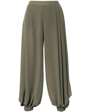 AGGI by HALEWSKI Denise Sheer Wide-Leg Pants With Shorts Set - Green