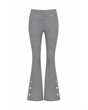 Mirimalist Viva Checked Trousers - Grey