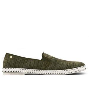 Rivieras Classic Suede Slip-On Loafer - Green