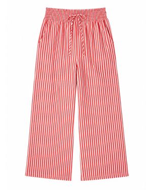 Yumi' Stripe Relaxed Trousers - Pink