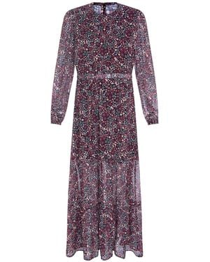 LAtelier London Annecy Ditsy Floral Printed Midi Dress - Brown
