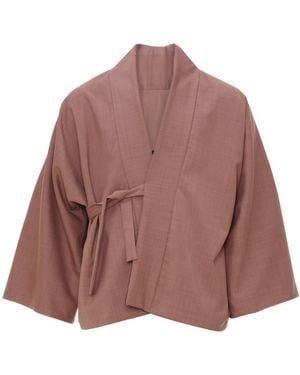 MOE Rose Wool Jacket Reversible - Brown