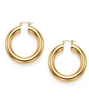 Jaredjamin Aria Chubby Hoop Post Earrings - Metallic