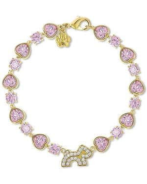 Cloud Haven Heart Crystal Logo Bracelet - Metallic