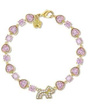 Cloud Haven Heart Crystal Logo Bracelet - Metallic