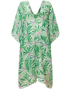 James Lakeland Retro Floral Kaftan - Green