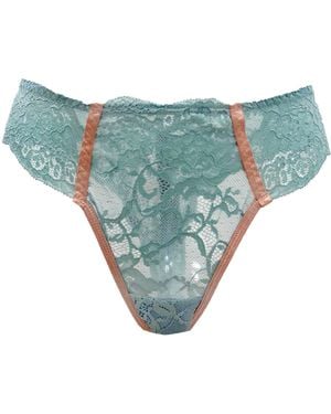 Carol Coelho Humantay Vintage Lace Tanga - Blue
