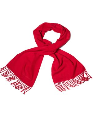 Bel Cashmere Cashmere Scarf With Fringes - Red