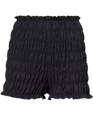 Amy Lynn Danica Shirred Shorts - Black
