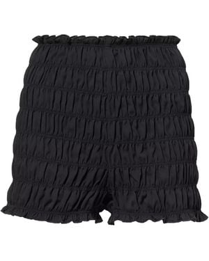 Amy Lynn Danica Shirred Shorts - Black