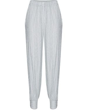 NAZLI CEREN Maith Buttoned Cuffs Cotton Pants - Gray