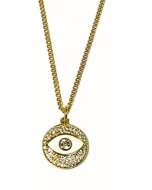 Rachel Nathan Mother Of Pearl Eye Necklace - Metallic