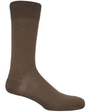 Peper Harow - Made in England Classic Socks - Brown