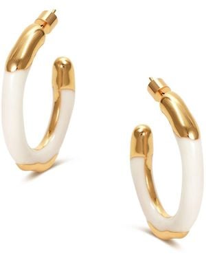 Retro Chic Time Ripples Earrings - Metallic