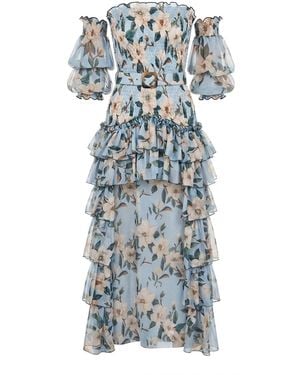 Nur Karaata Riviera Long Dress - Blue