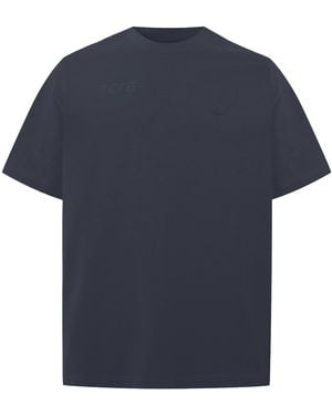 Pcfg Oversized Tee With Emboss Detail - Blue