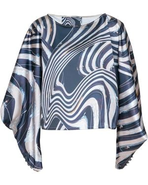 ARTISTA Thia Printed Blouse - Blue