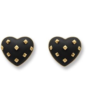 Michael Nash Jewelry Cosette Matte Heart Resin Stud Earrings - Black