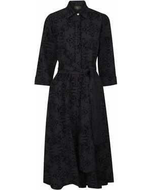 Lioness by Tf Vintage Velvet Sleeved Dress - Black