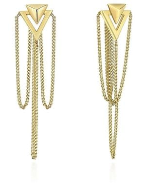 Reis Jewellery Pyramid Chain Earrings - Metallic