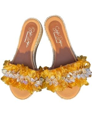 Sibylla Delphica Neutrals Phoebe- Flatform Sandals - Orange