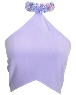 Jane Gala Amethyst Crop Top - Purple