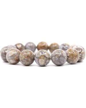 Shar Oke Neutrals Fossil Coral Bracelet - Green