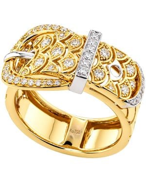 Artisan 18K & Diamond Panther Statement Ring - Metallic
