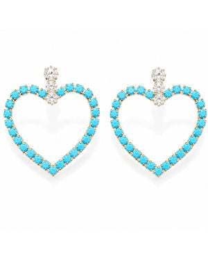The Pink Reef Big Love Rhinestone Earring - Blue