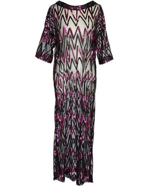 Jennafer Grace Studio Shimmer Side Split Tunic - Black