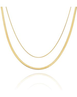 Arctic Fox & Co. Double Snake And Rope Chain Necklace - Metallic