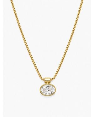 Ballinger Jewellery The Heirloom East-West Bezel Necklace - Metallic