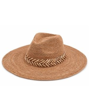 Shaded the Label Neutrals Willowmere Natural Straw Fedora Hat - Brown