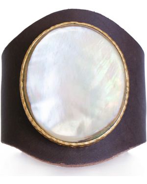 Christina Greene Leather Cuff - Blue