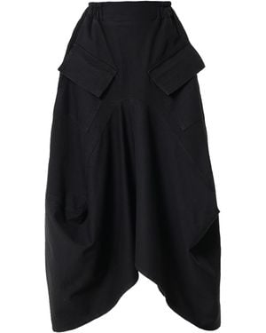 Metamorph Denim Asymmetrical Skirt - Black