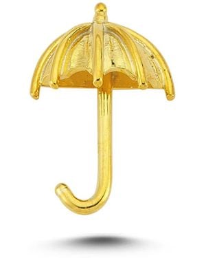 Ecce | Artisan Diamonds 925K Sterling Umbrella Mini Pin - Metallic