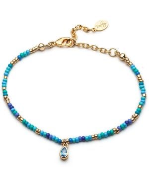 With Love Darling Water Drop Beaded Bracelet - Metallic