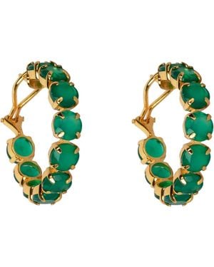 Bounkit Elaine Hoops Clip On - Green