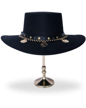 Indigolush Jaleo Cordobes Suede Hat - Blue