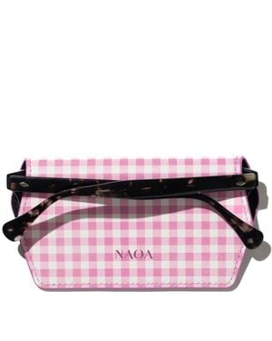 Naoa Slim Glasses Case Vichy Print - Pink