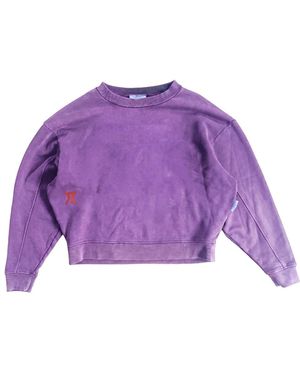 Achilles and the Tortoise Logo Crewneck - Purple