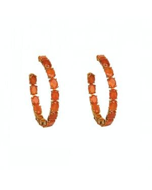 Bounkit Margaret Hoops Carnelian - Orange