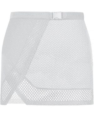 Kim Foley Shortie Sarong Beach Cover-Up Athletic Wrap Skirt - White