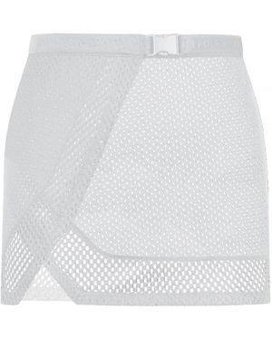 Kim Foley Shortie Sarong Beach Cover-Up Athletic Wrap Skirt - White