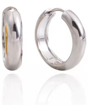 Nazzar Tube Hoop Earrings - Metallic