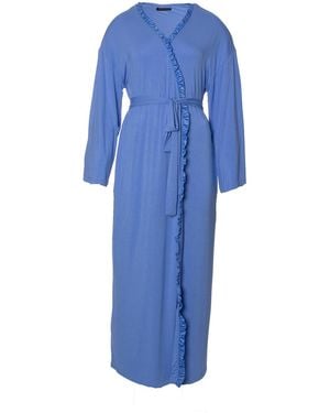 Pretty You London Bamboo Frill Kimono - Blue