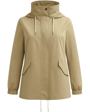 BEIRA Neutrals Luisa Water-Repellent A-Line Jacket - Green