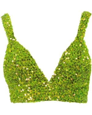 Ofuure Liza Sequin Bra Top - Green