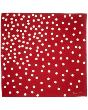 Richard Allan London And Polka Silk Scarf - Red